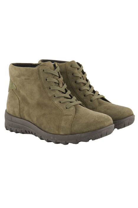 Caprice leather boots, removable footbed, zip, width K