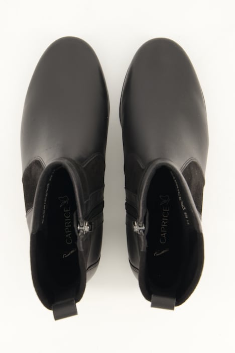 Caprice Leder-Stiefeletten, Wechselfußbett, Weite H