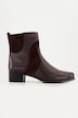 Caprice Leder-Stiefeletten, Wechselfußbett, Weite H