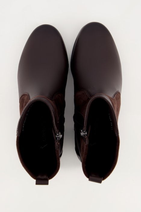 Caprice Leder-Stiefeletten, Wechselfußbett, Weite H