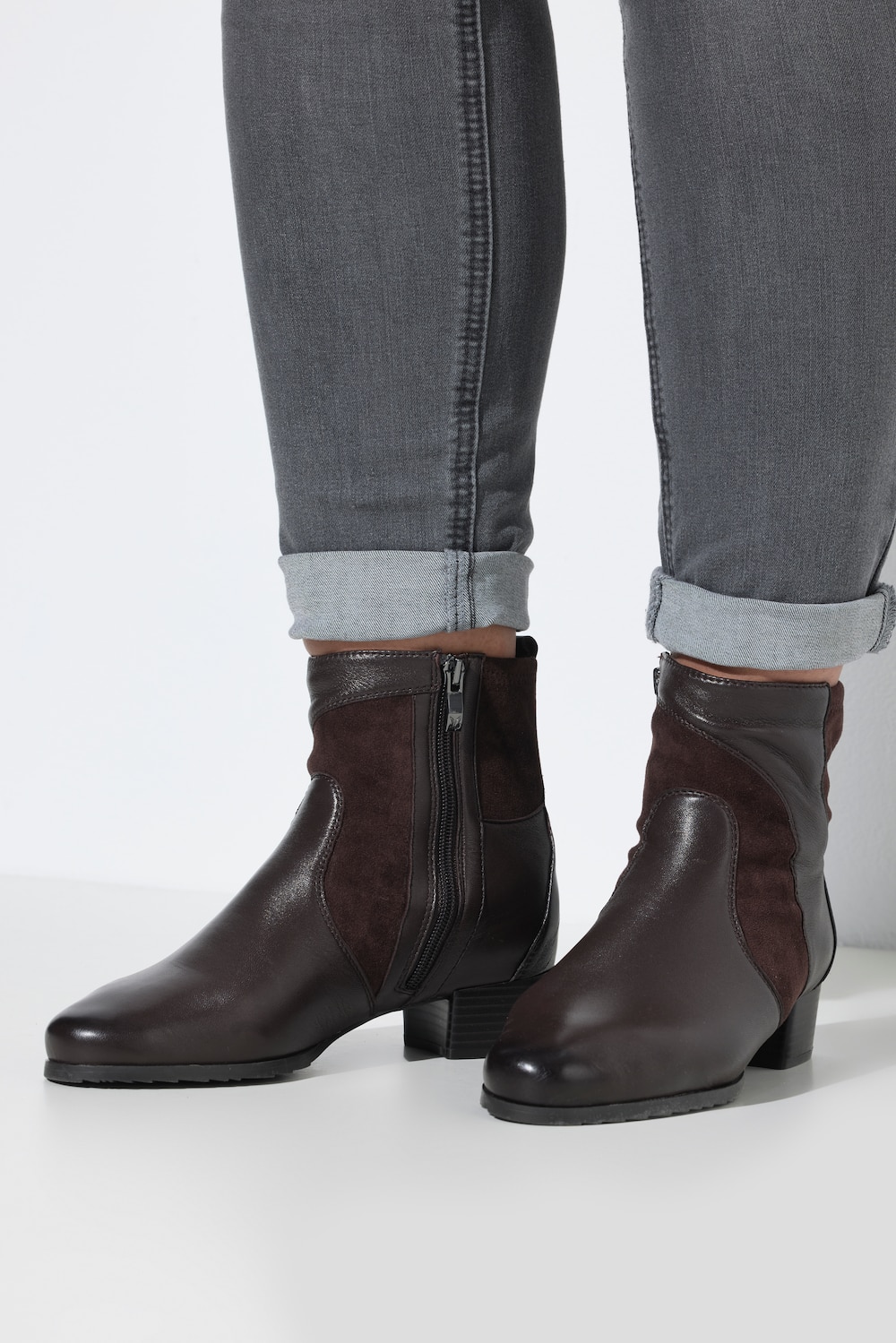 Caprice Leder-Stiefeletten, Wechselfussbett, Weite H