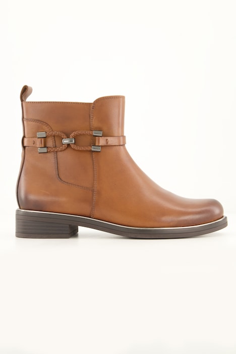 Caprice Leder-Stiefeletten, Wechselfußbett, Weite H
