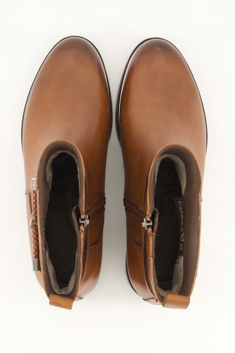 Caprice Leder-Stiefeletten, Wechselfußbett, Weite H