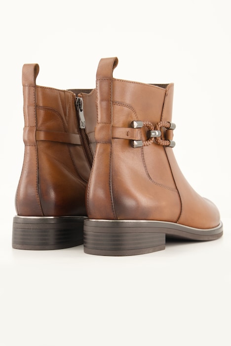 Caprice Leder-Stiefeletten, Wechselfußbett, Weite H