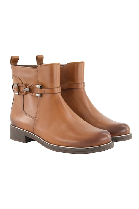 Caprice leather ankle boots, removable footbed, width H