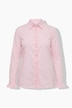 Overhemdblouse, ruches, overhemdkraag, lange mouwen