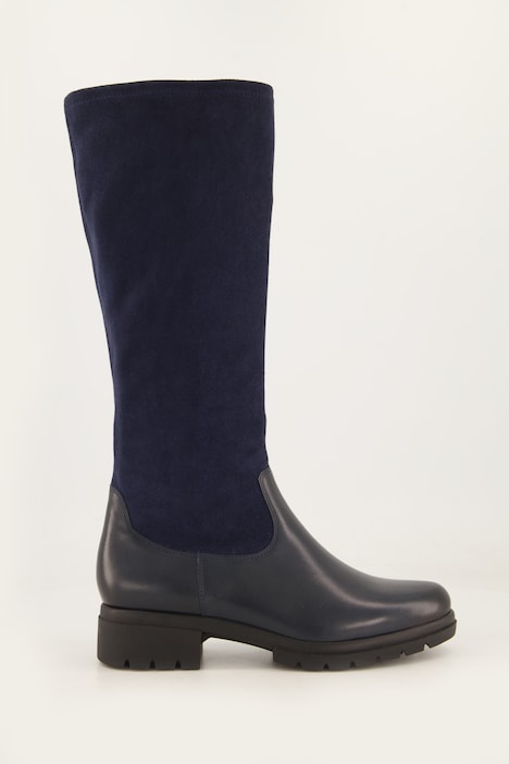 Caprice Leder-Stretchstiefel, Wechselfußbett, Weite H