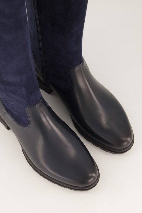 Caprice Leder-Stretchstiefel, Wechselfußbett, Weite H