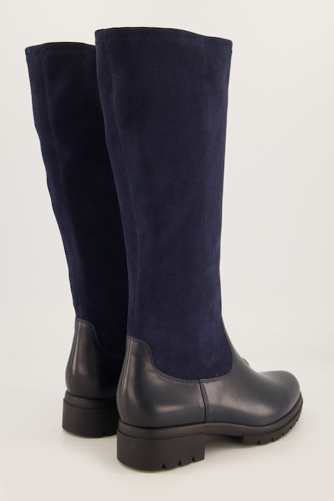 Caprice Leder-Stretchstiefel, Wechselfußbett, Weite H