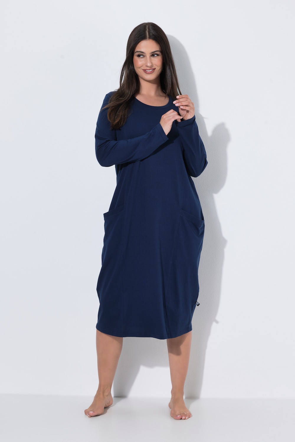 Bigshirt, Taschen, Rundhals, Langarm