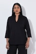 Sweat-shirt col calice et manches 3/4, coupe Classic Fit