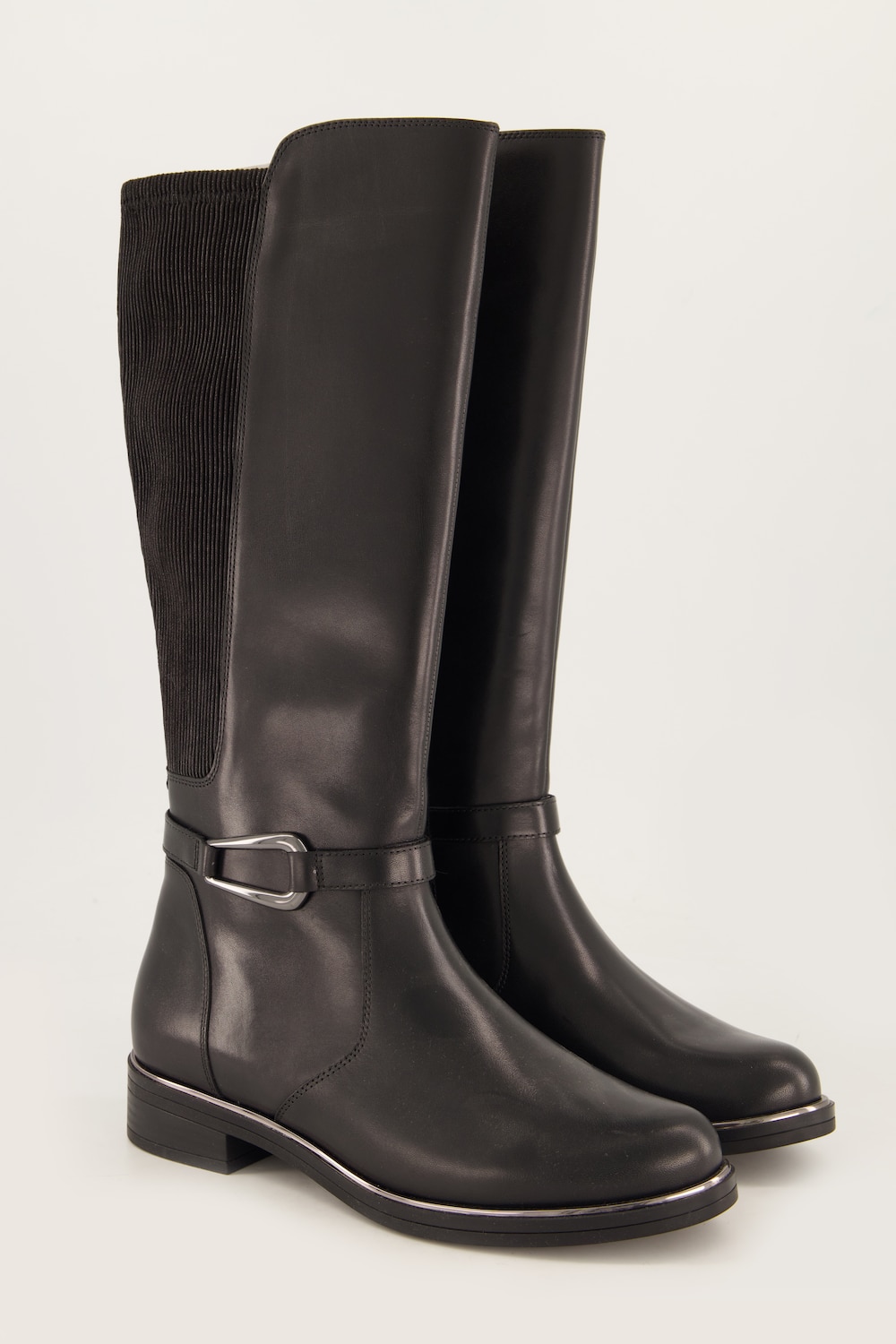 Caprice Leder-Stretchstiefel, Wechselfussbett, Weite H