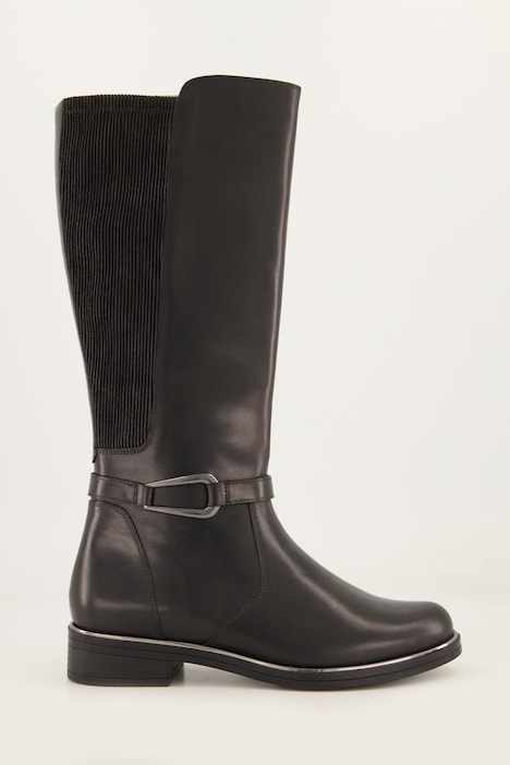 Caprice Leder-Stretchstiefel, Wechselfußbett, Weite H