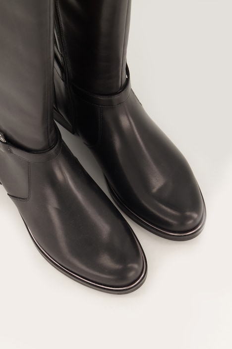 Caprice Leder-Stretchstiefel, Wechselfußbett, Weite H