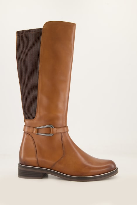 Bottes en cuir / stretch Caprice, semelle intérieure amovible - largeur H