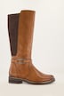 Bottes en cuir / stretch Caprice, semelle intérieure amovible - largeur H