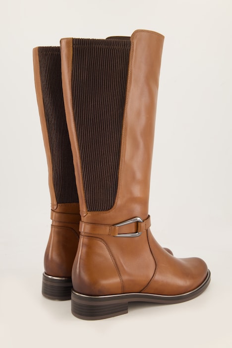 Bottes en cuir / stretch Caprice, semelle intérieure amovible - largeur H