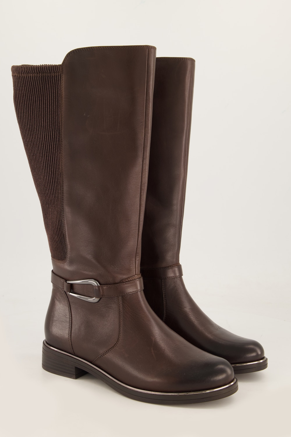 Caprice Leder-Stretchstiefel, Wechselfussbett, Weite H