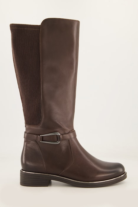 Caprice Leder-Stretchstiefel, Wechselfußbett, Weite H