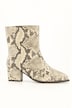 Leder-Stiefeletten, Schlange, Wechselfußbett, Weite H