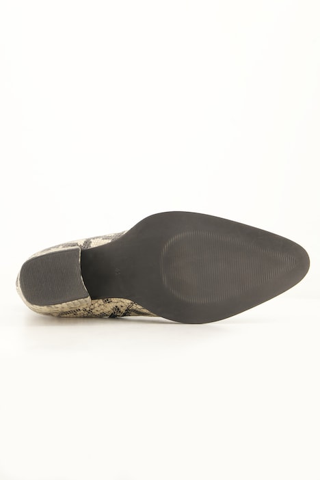Leder-Stiefeletten, Schlange, Wechselfußbett, Weite H