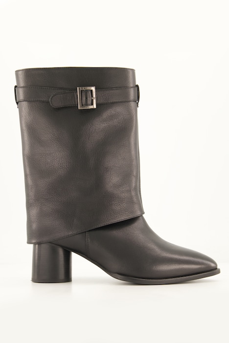 Leder-Stiefeletten, XL-Schaft, Wechselfußbett, Weite H