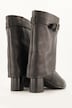 Leder-Stiefeletten, XL-Schaft, Wechselfußbett, Weite H