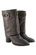 Leather ankle boots, XL shaft, removable footbed, width H