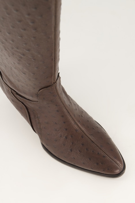 Lederstiefel, XXL-Schaft, Wechselfußbett, Weite H
