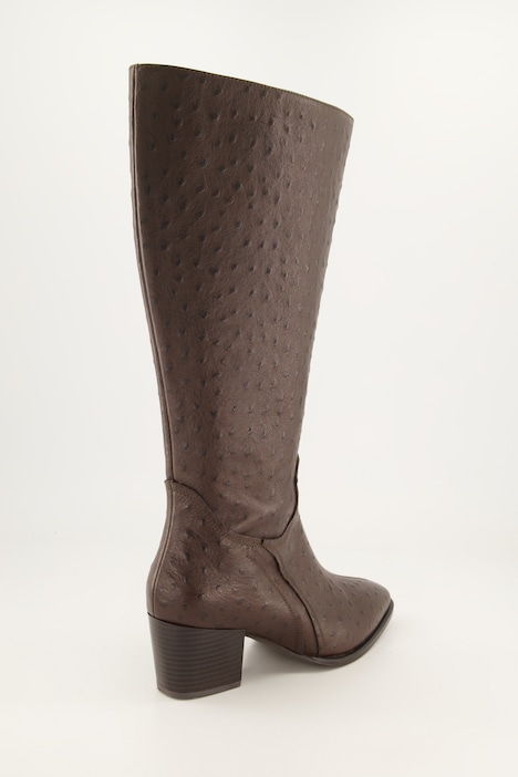 Lederstiefel, XL-Schaft, Wechselfußbett, Weite H