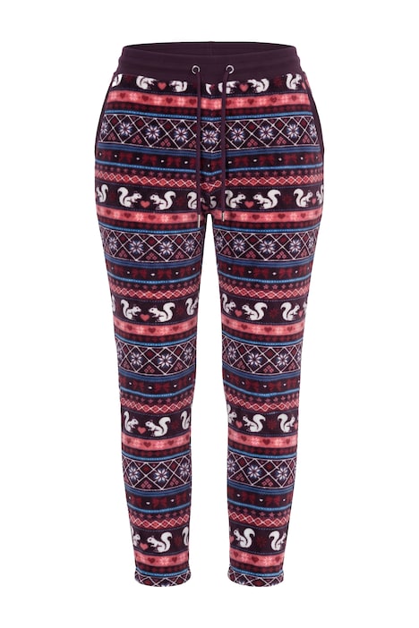 Homewear-Hose, Plüsch, Norwegermuster, Elastikbund