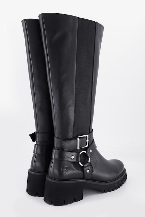 Lederstiefel, XL-Schaft, Wechselfußbett, Weite H