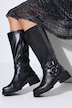 Lederstiefel, XL-Schaft, Wechselfußbett, Weite H