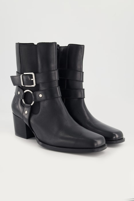 Leder-Stiefeletten, Nappaleder, Wechselfußbett, Weite H