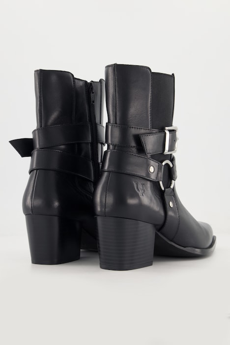 Leder-Stiefeletten, Nappaleder, Wechselfußbett, Weite H