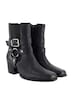 Leather ankle boots, nappa leather, removable footbed, width H