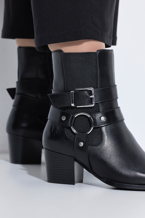 Leder-Stiefeletten, Nappaleder, Wechselfußbett, Weite H