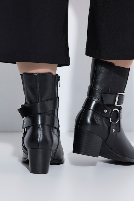 Leder-Stiefeletten, Nappaleder, Wechselfußbett, Weite H