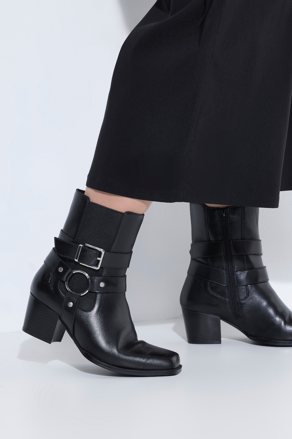 Leder-Stiefeletten, Nappaleder, Wechselfussbett, Weite H