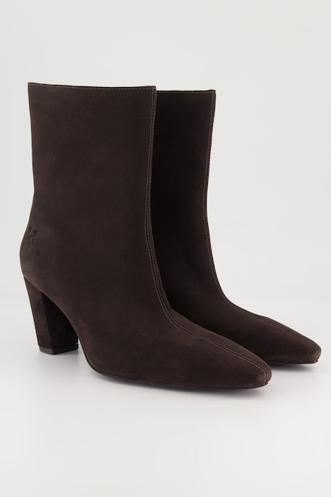 Leder-Stiefeletten, Veloursleder, Wechselfußbett, Weite H