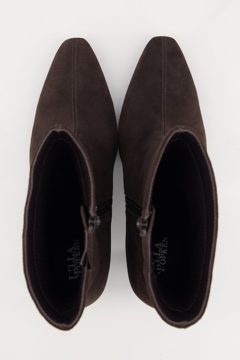 Leder-Stiefeletten, Veloursleder, Wechselfußbett, Weite H