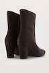 Leder-Stiefeletten, Veloursleder, Wechselfußbett, Weite H