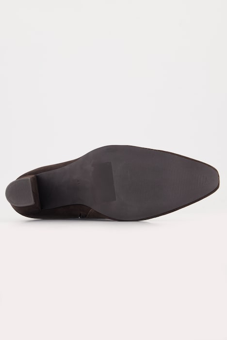 Leder-Stiefeletten, Veloursleder, Wechselfußbett, Weite H