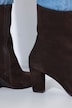 Leder-Stiefeletten, Veloursleder, Wechselfußbett, Weite H