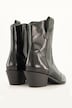 Leder-Stiefeletten, Cowboy-Look, Wechselfußbett, Weite H