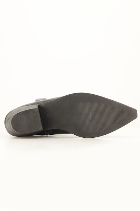 Leder-Stiefeletten, Cowboy-Look, Wechselfußbett, Weite H
