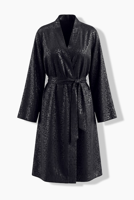 Kimono TruYou, coupe longue, avec ceinture à nouer en satin