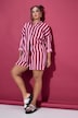 Musselin-Shorts, Wide Legs, Streifen, Elastikbund