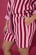 Musselin-Shorts, Wide Legs, Streifen, Elastikbund