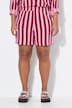 Musselin-Shorts, Wide Legs, Streifen, Elastikbund